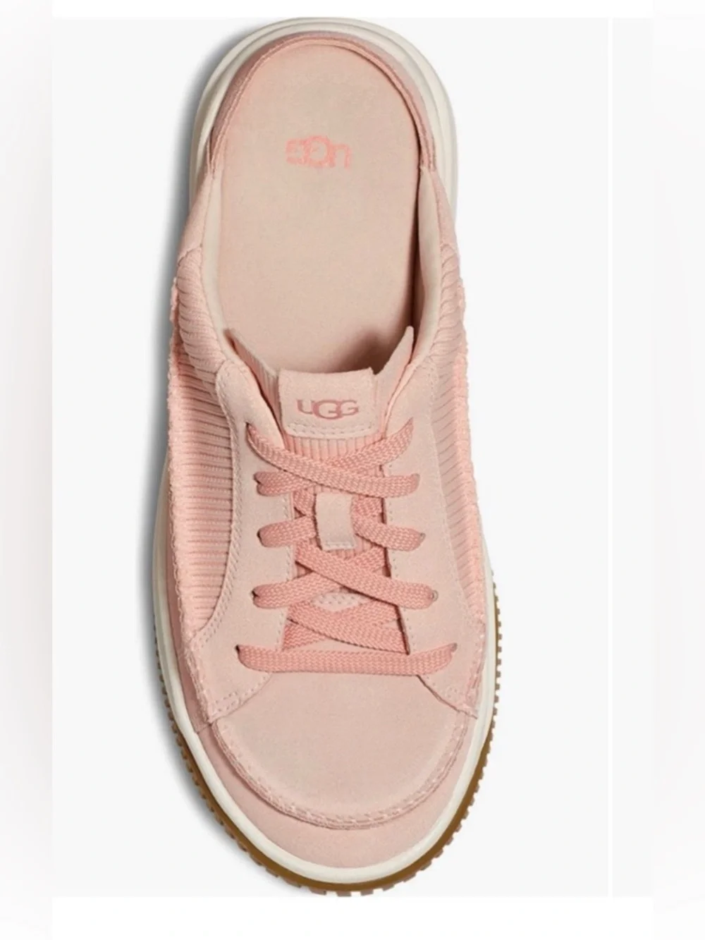 UGG EZ DUZZIT TEACUP ROSE Pink Women's Slip-On Platform Sneakers mules NEW 9.5 - Picture 3 of 10